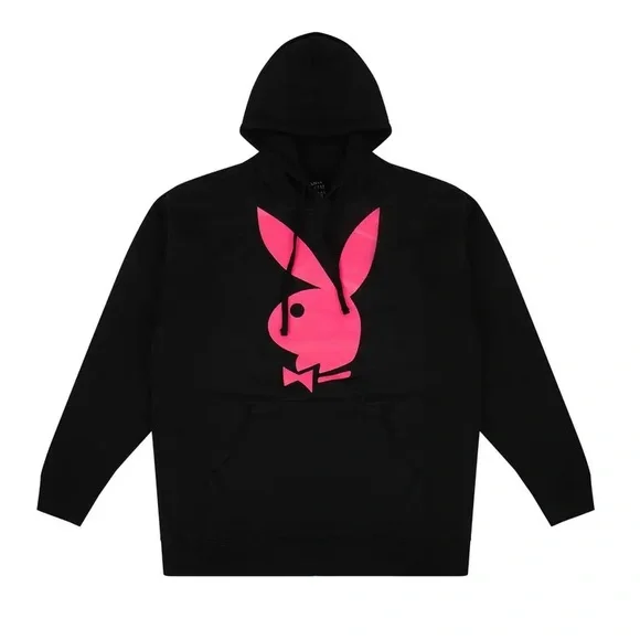 Anti Social social club x Playboy limited edition OG black pink logo hoodie - Picture 1 of 7